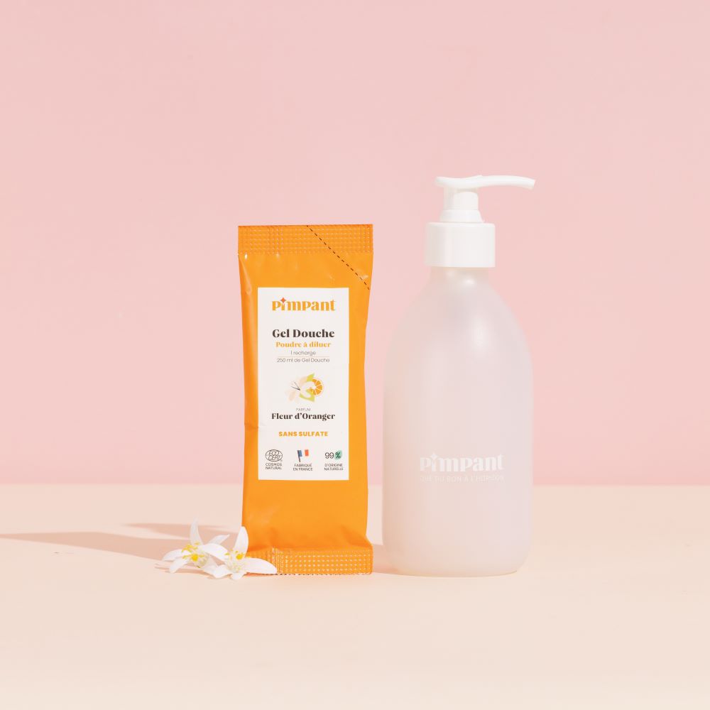 Gel douche en poudre à la fleur d’oranger – Pimpant