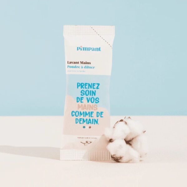 Gel lavant mains en poudre à la fleur de coton - Pimpant