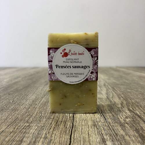 Savon exfoliant Pensées sauvages – Louise émoi